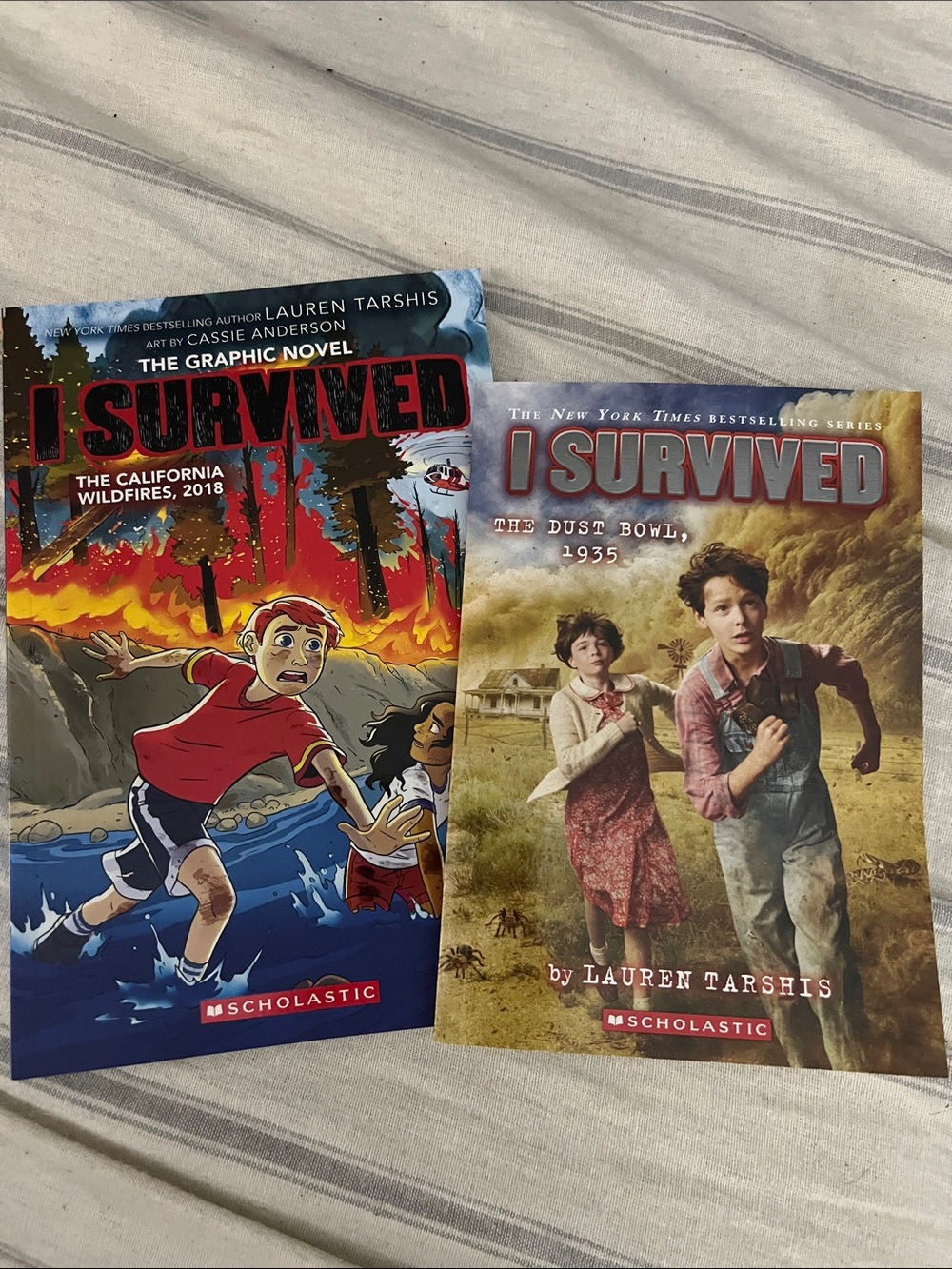 5/$10 item I Survived Book Set by Scholastic - Red & Brown Covers